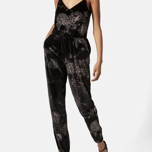 TopShop x Nordstrom Velvet Sparkle Detail Jumpsuit